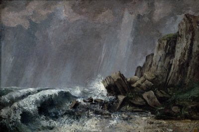 Averse à Étretat - Gustave Courbet